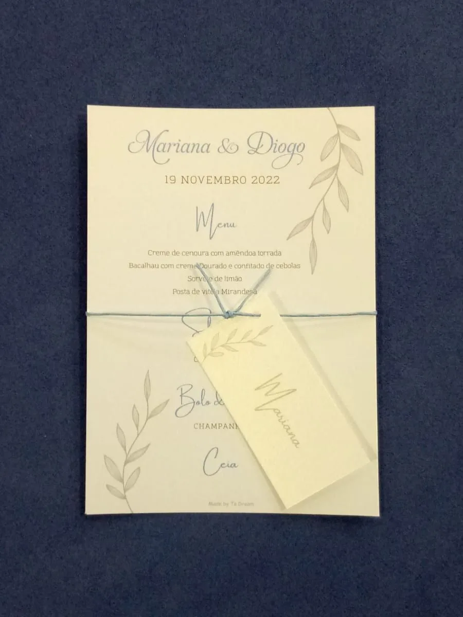 Convite de casamento personalizado To Dream